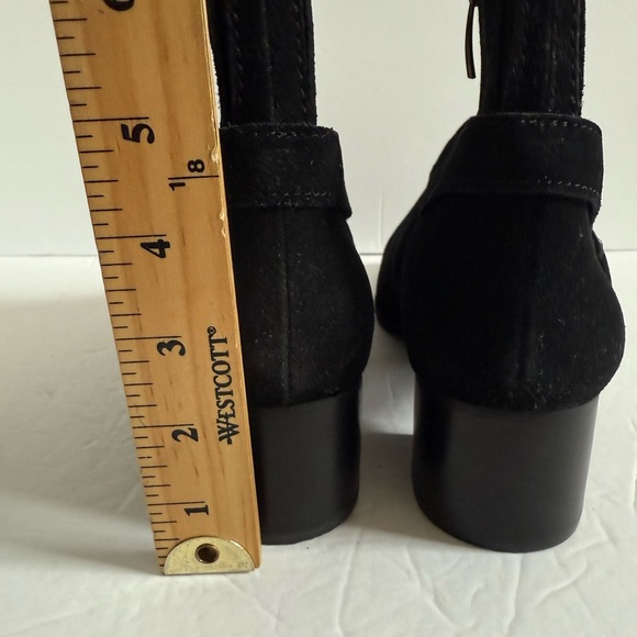 Essex Lane Black Ankle Booties with Suede Finish - Picture 6 of 16